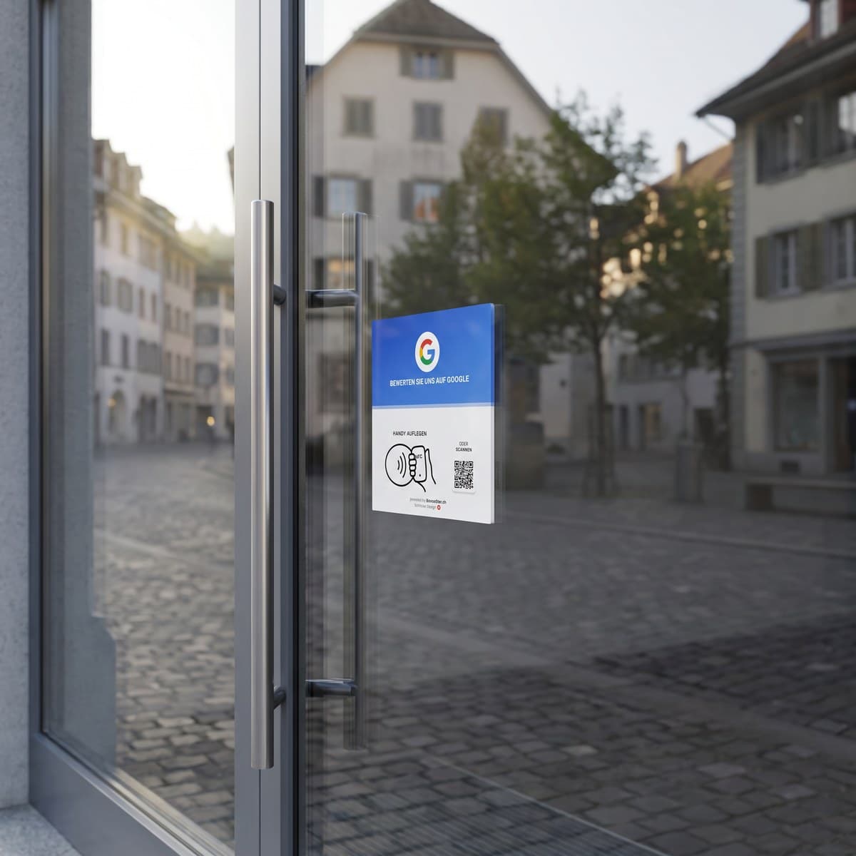 Im Schaufenster oder an der Tür