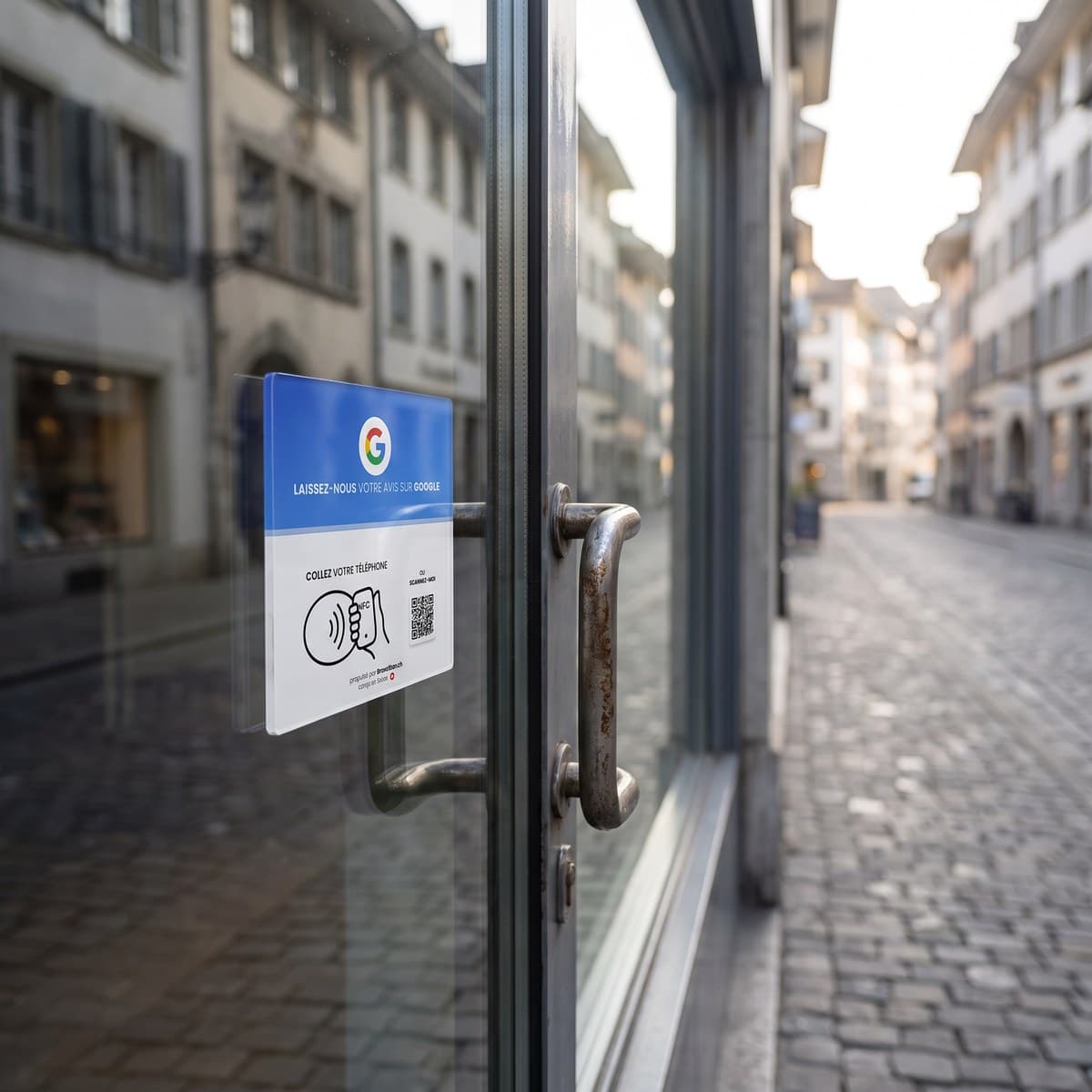 En vitrine ou sur la porte